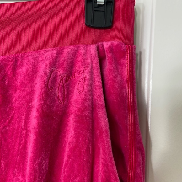 Juicy Couture women’s hot pink soft velour drawstring joggers sweatpants‎ medium - Picture 4 of 9